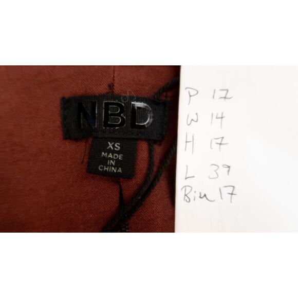 NBD Sibil Chocolate Brown Blazer Twist Cut-Out Dress NWT Size US XS - Picture 8 of 8